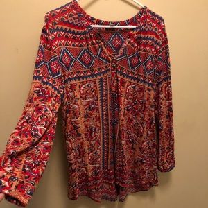 Lucky Brand Aztec print pullover
